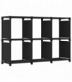 6-Cube Display Shelf Black 103x30x72.5 cm Fabric