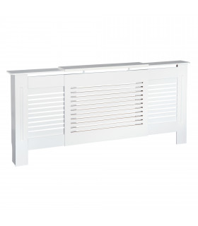 MDF White Extendable Radiator Cover 208.5cm x 20.5cm x 82.5cm Elegance & Safety