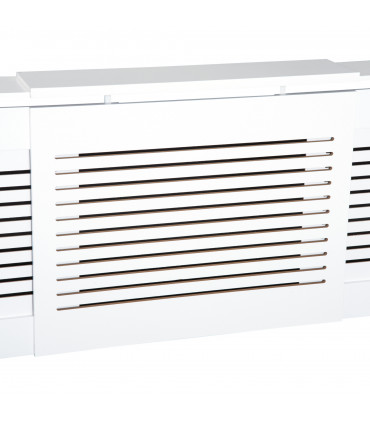 MDF White Extendable Radiator Cover 208.5cm x 20.5cm x 82.5cm Elegance & Safety